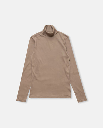 rib long sleeve roll neck