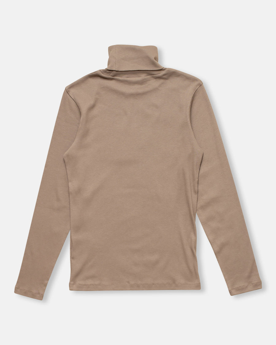 rib long sleeve roll neck