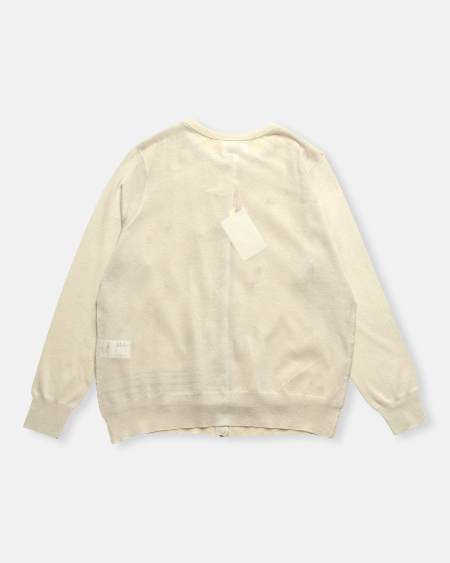 knit cardigan with embroidery fabric