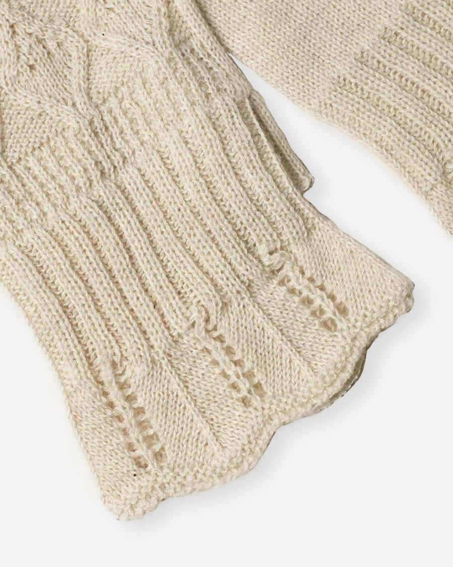 cotton cashmere fingerless gloves