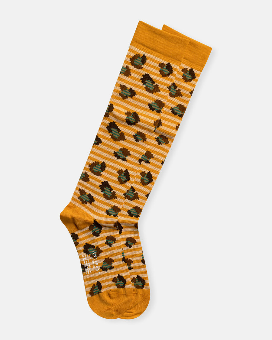 jungle check knee high compression socks