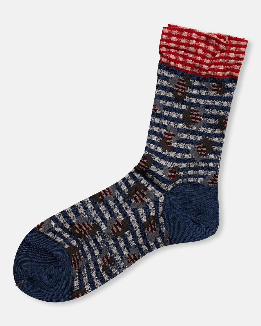 jungle check socks