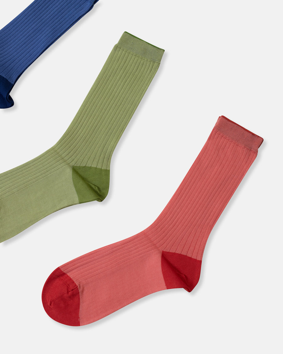 6 x 2 rib socks