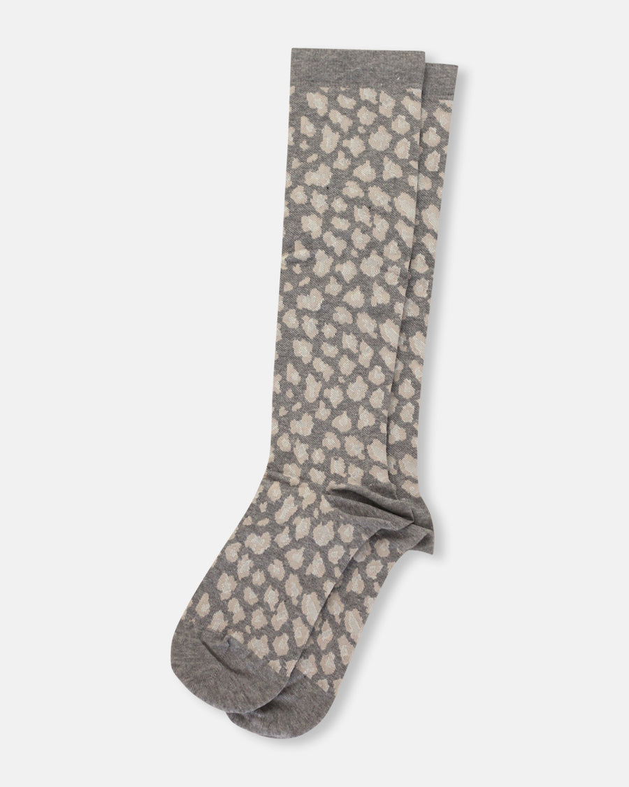 leopard knee compression socks