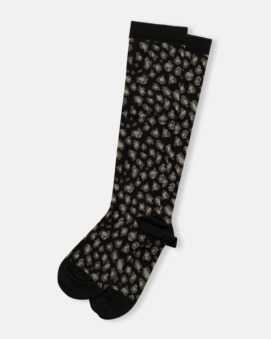 leopard knee compression socks