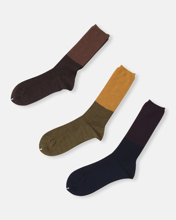 two tone rib socks