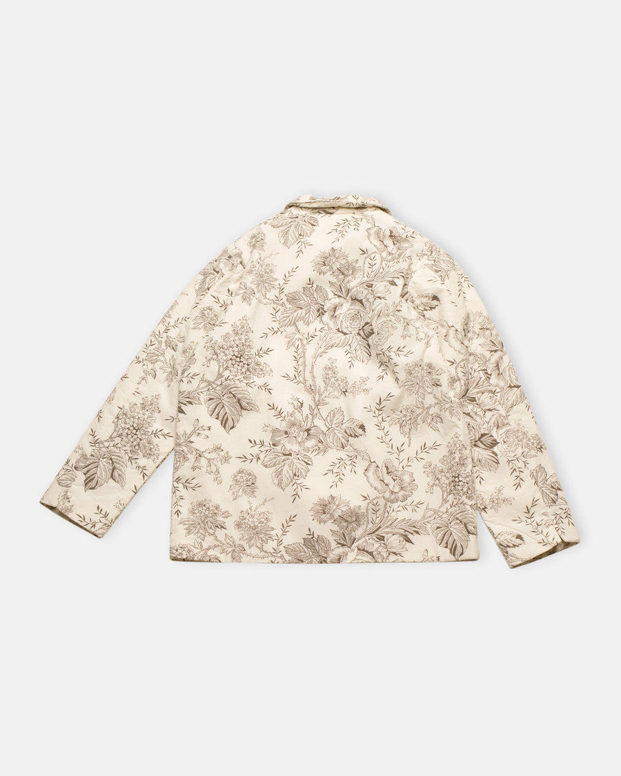 quilt round collar blouson jacket