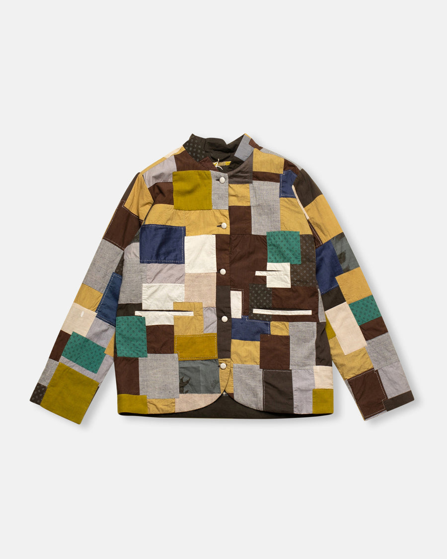 multi patchwork short jacket
