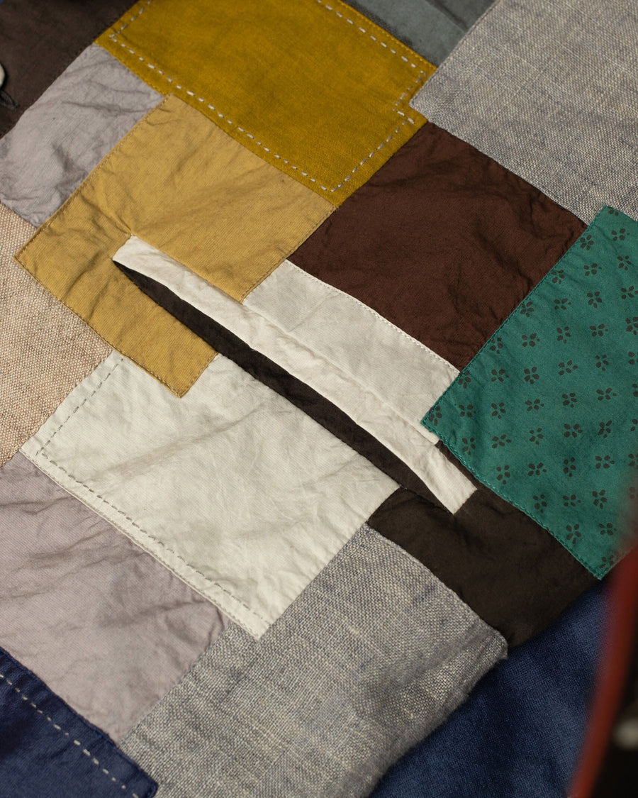 multi patchwork short jacket