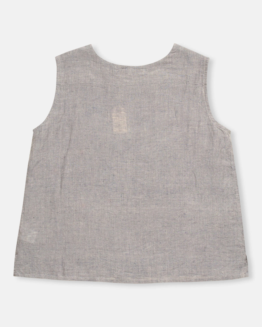 embroidered sleeveless blouse
