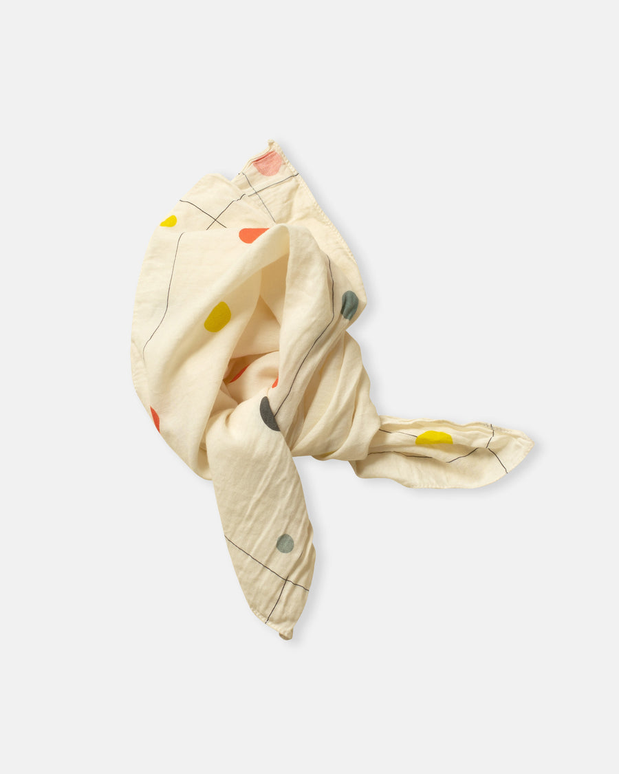 polka dot printed scarf
