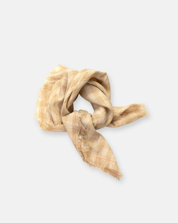 checked linen scarf