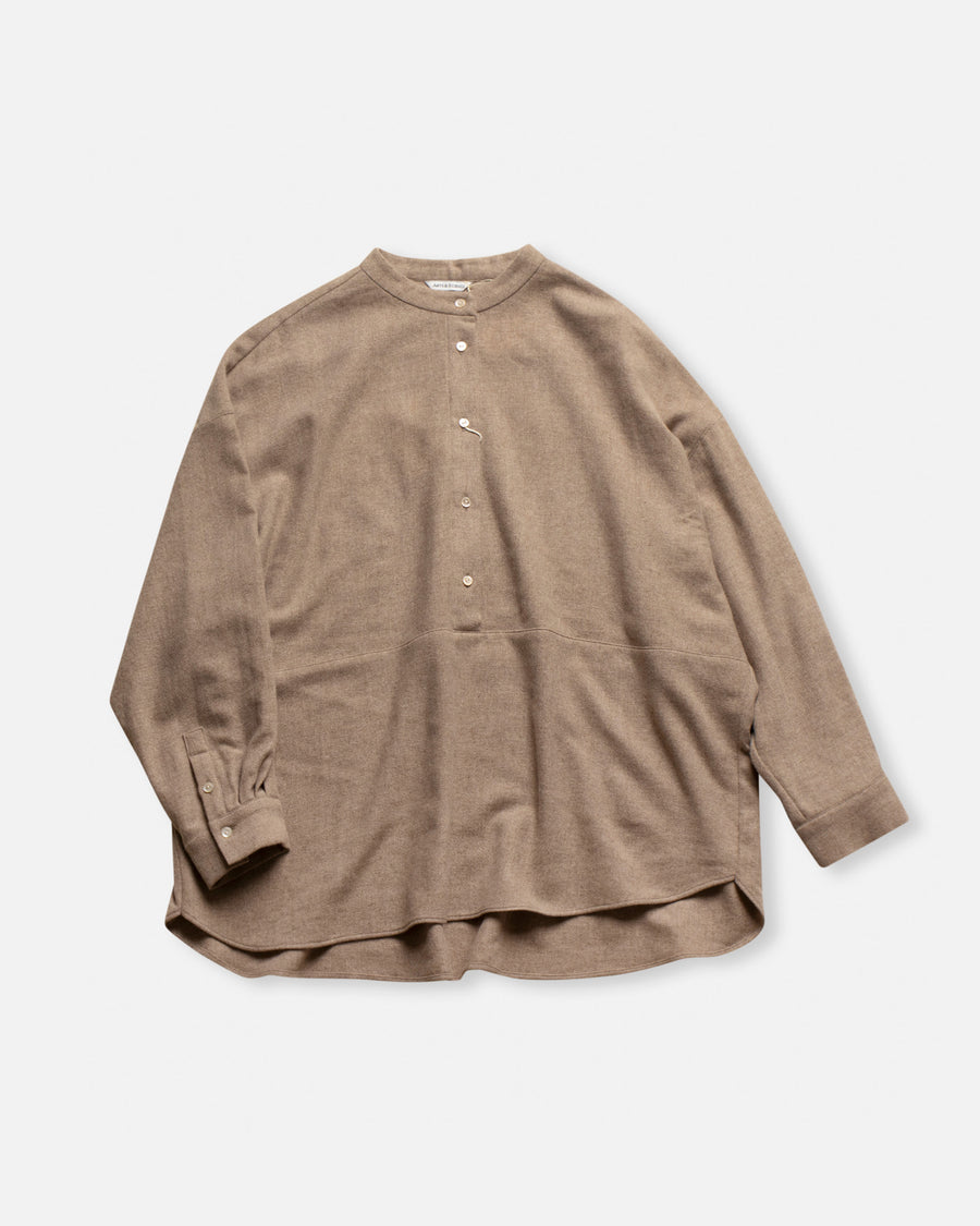 cashmere flannel big yoke shirt