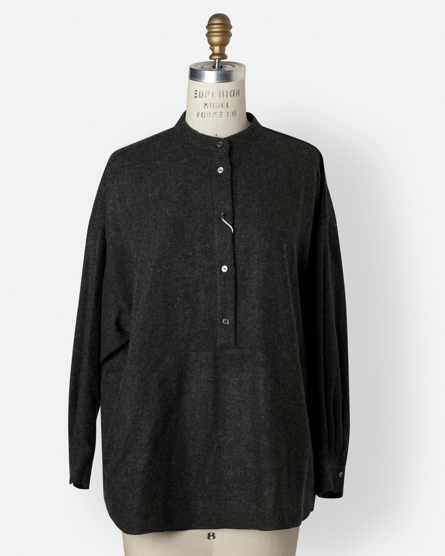 cashmere flannel big yoke shirt