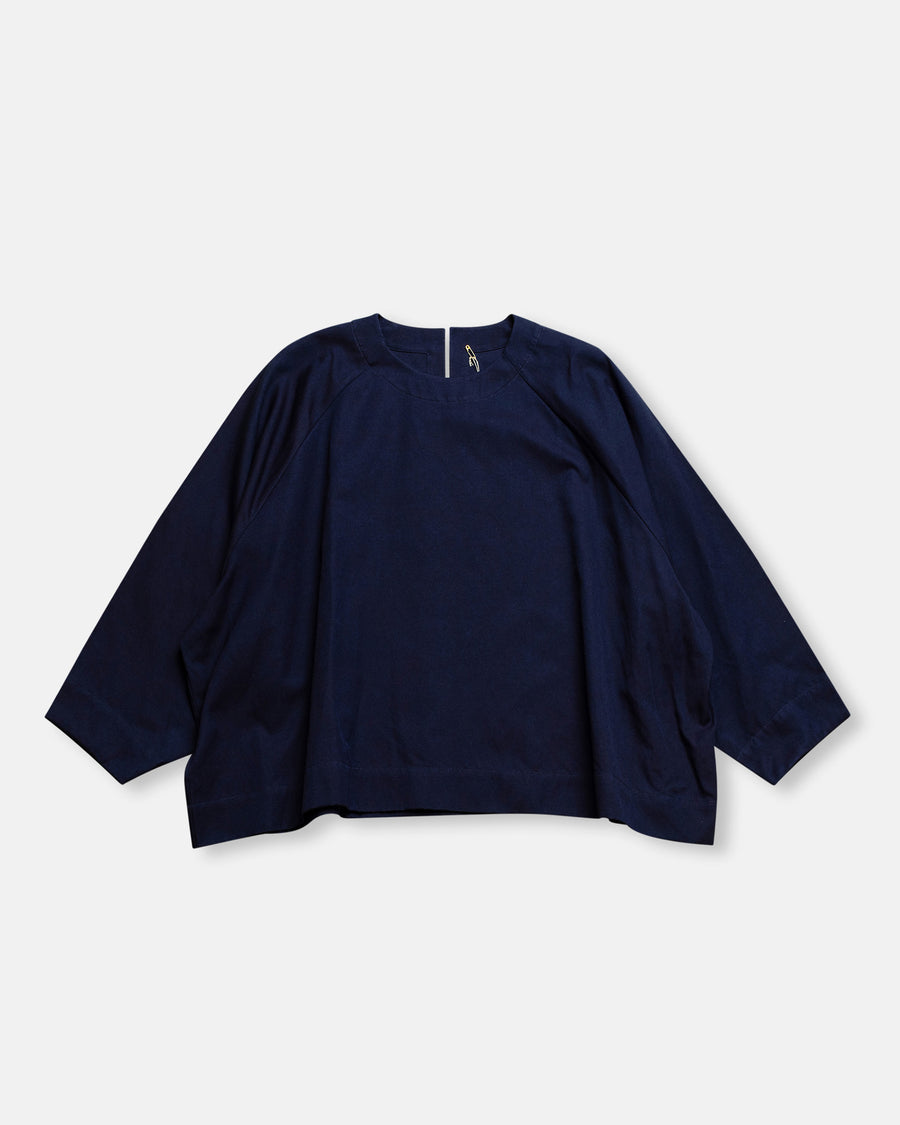 long sleeve raglan woven tee