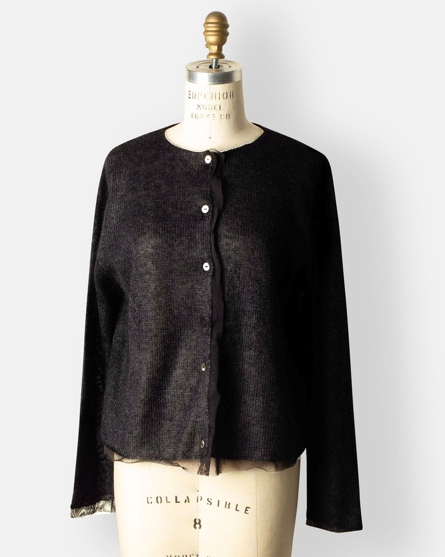 wool silk mohair cardigan