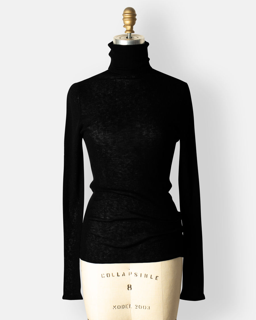 wool rib knit pullover