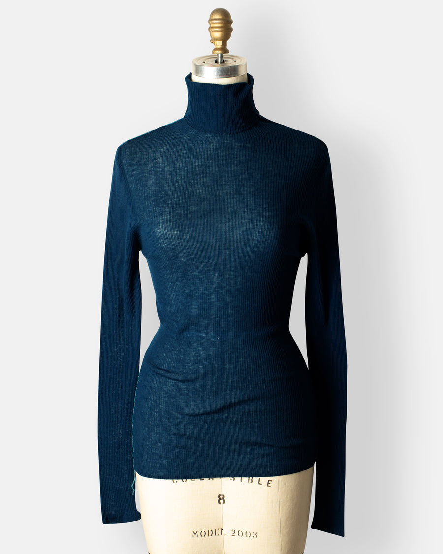 wool rib knit pullover