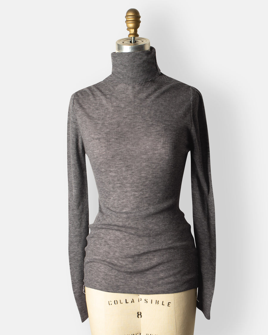 wool rib knit pullover