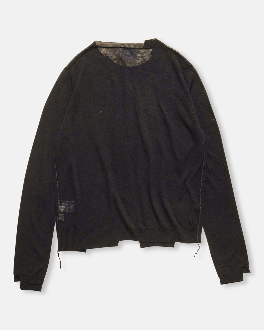 wool knit cardigan