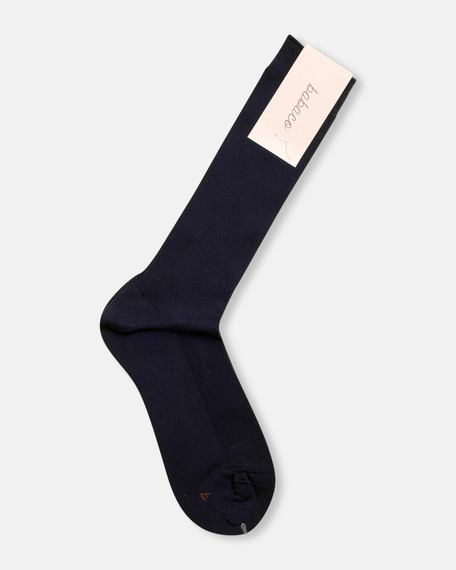 cotton fine ribbed socks