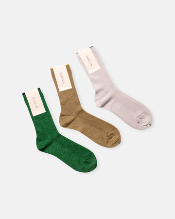 lurex fine ribbed socks