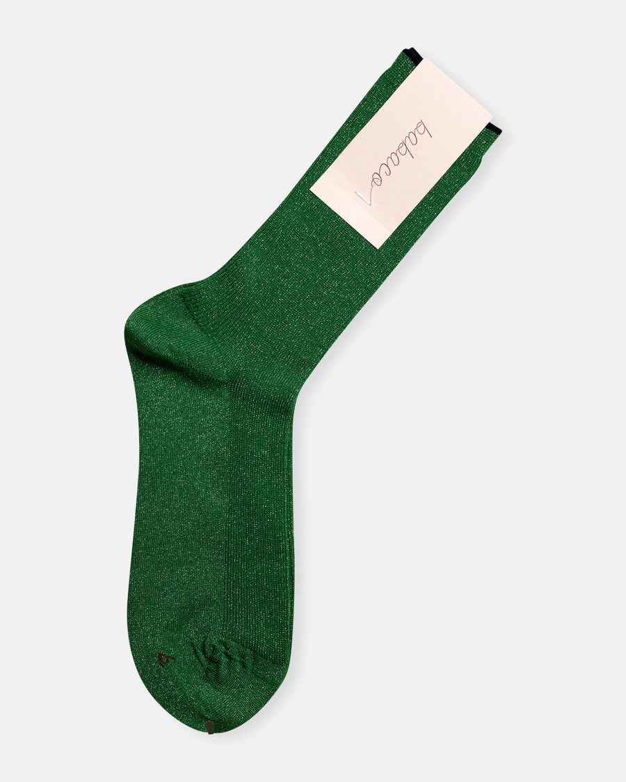 lurex fine ribbed socks
