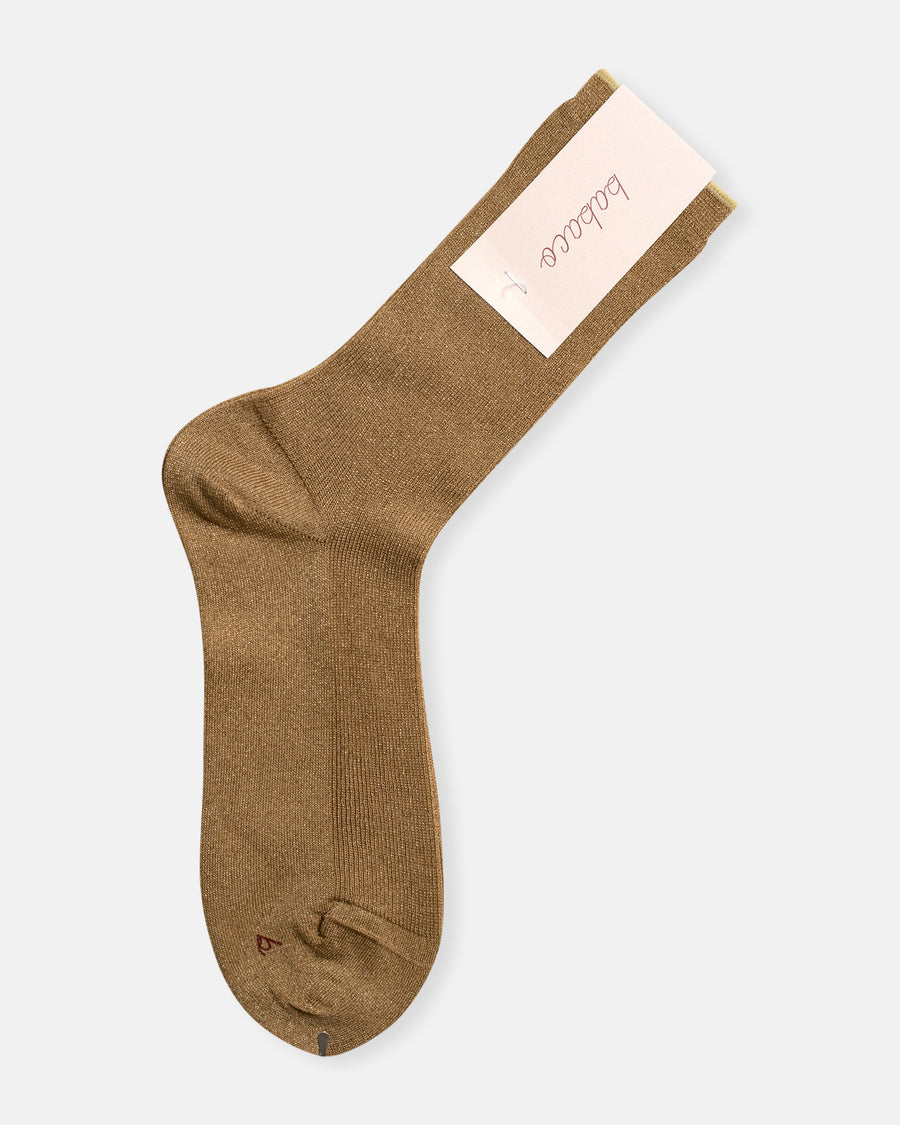lurex fine ribbed socks