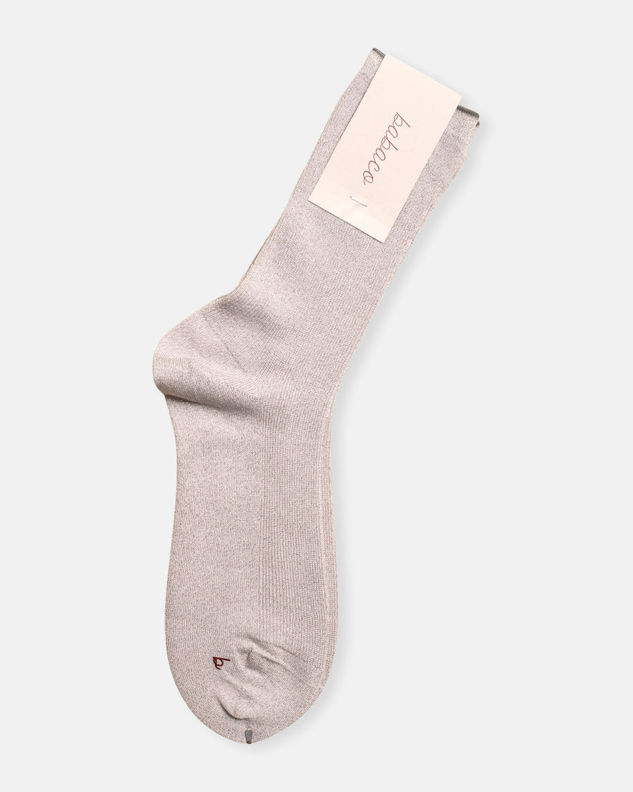 lurex fine ribbed socks
