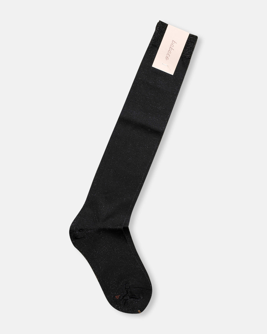 lurex sheer knee high socks