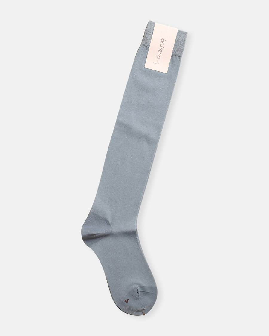 lurex sheer knee high socks