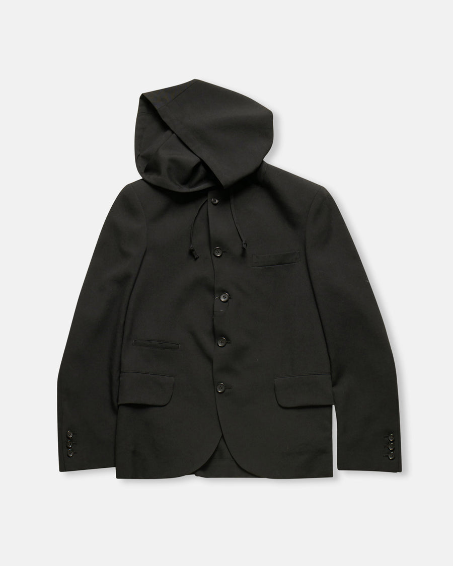 hooded blazer