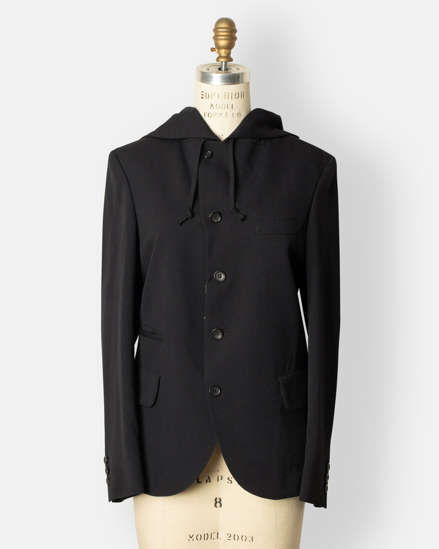 hooded blazer
