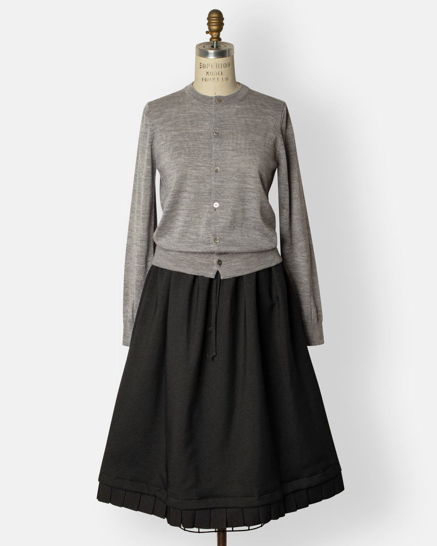 cardigan with plaited rib
