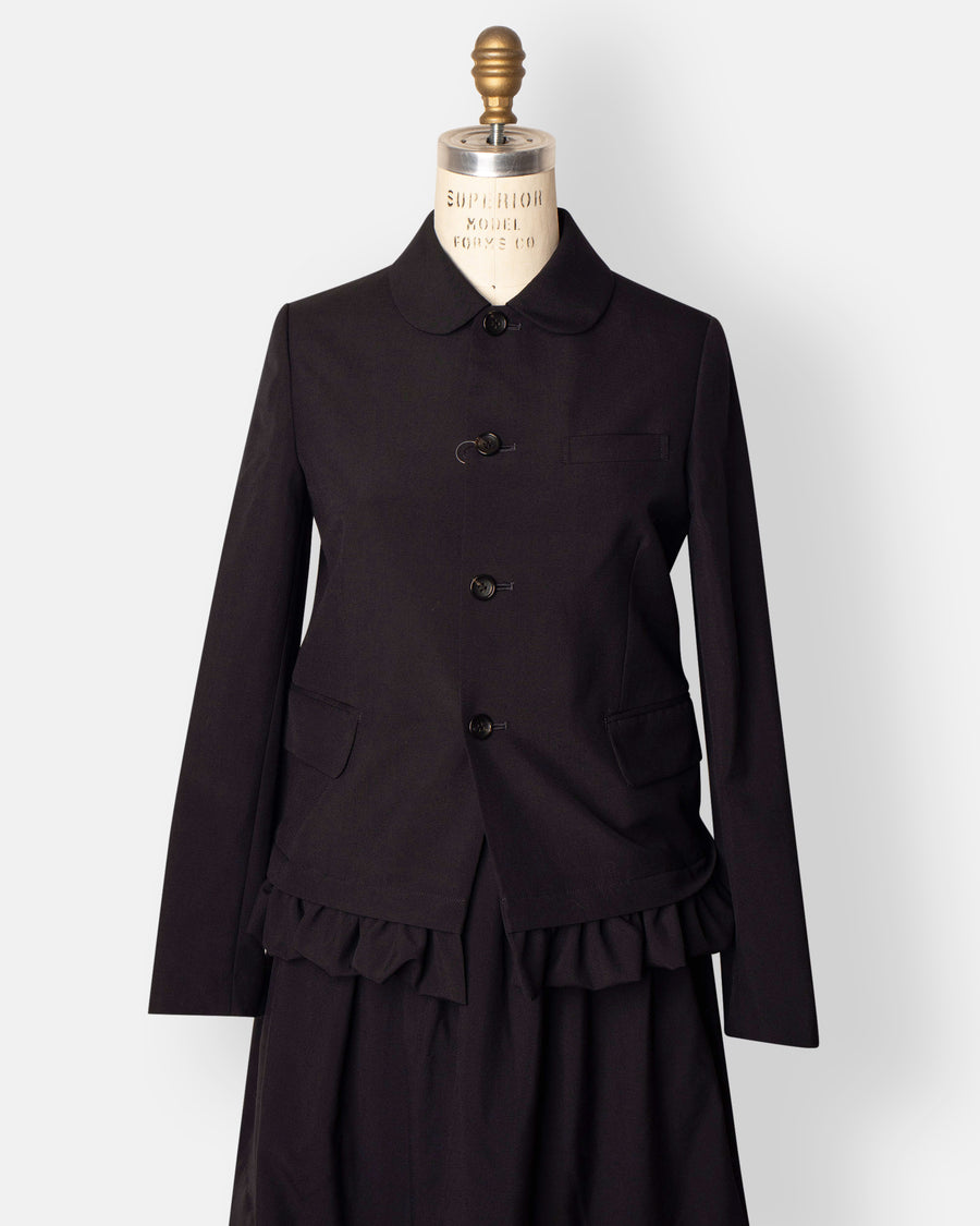 ruffle hem jacket