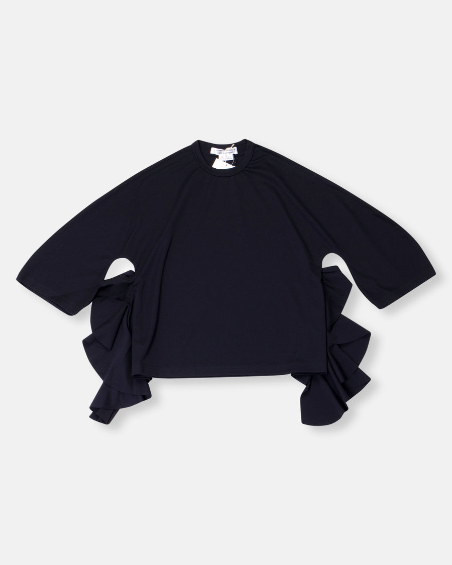 ruffle side top