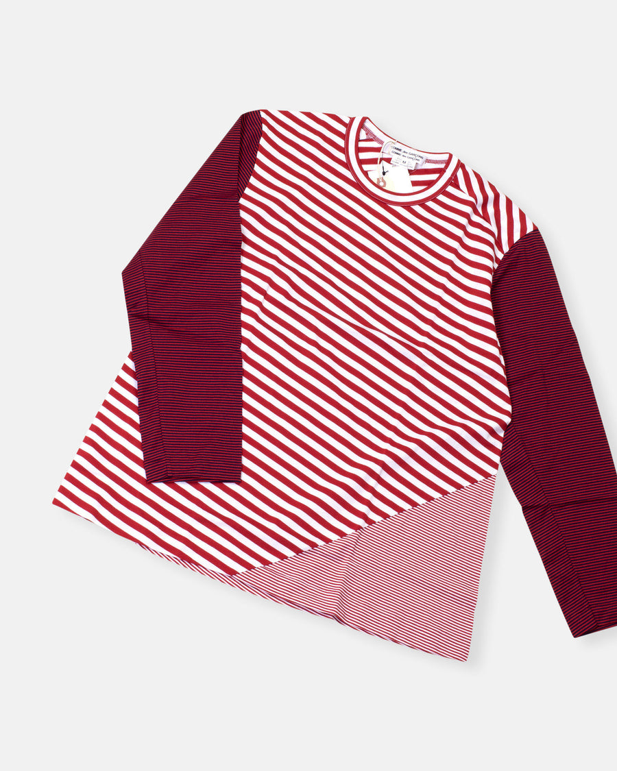 stripe mix tee