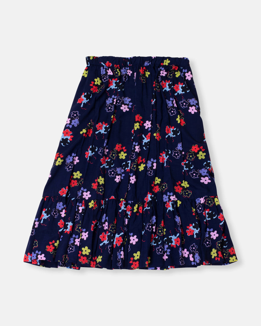 floral flounce skirt
