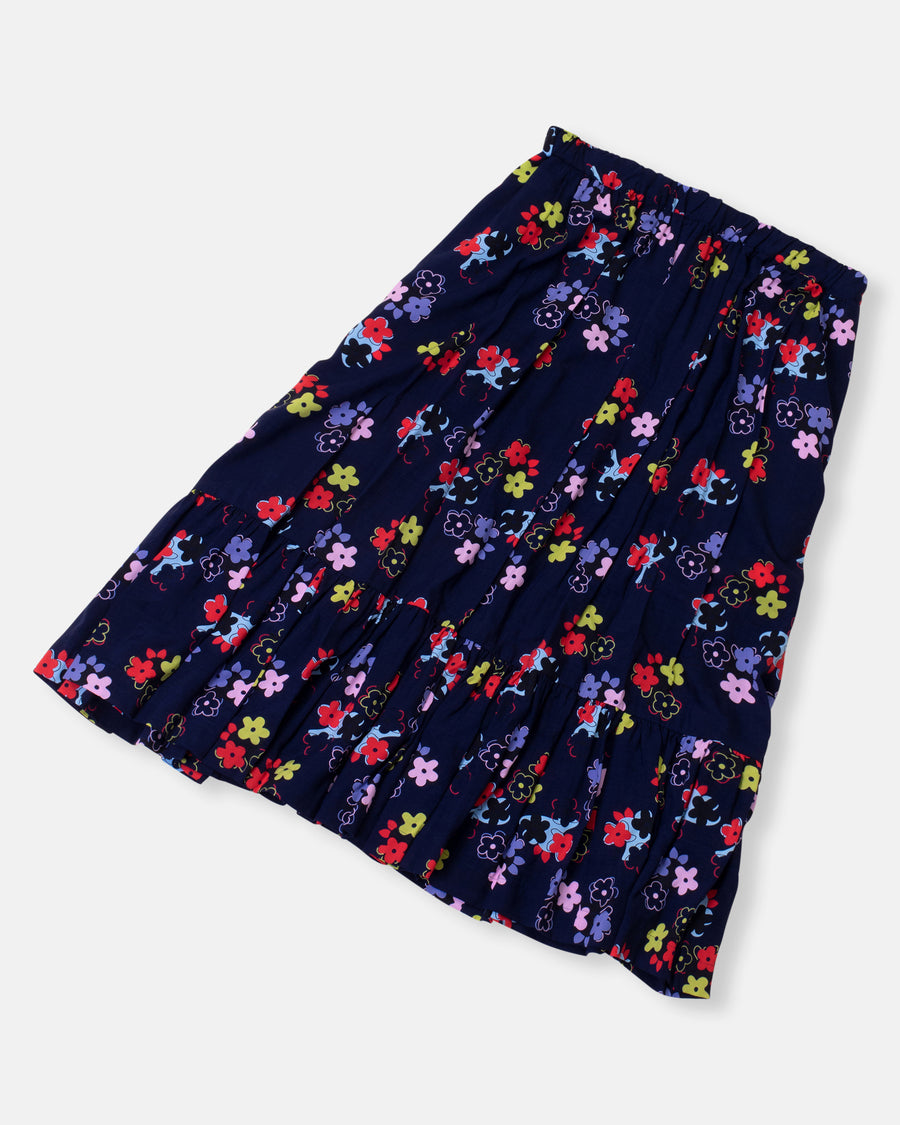 floral flounce skirt