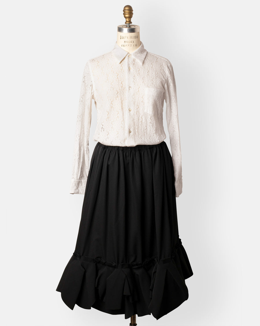 ruffle hem skirt