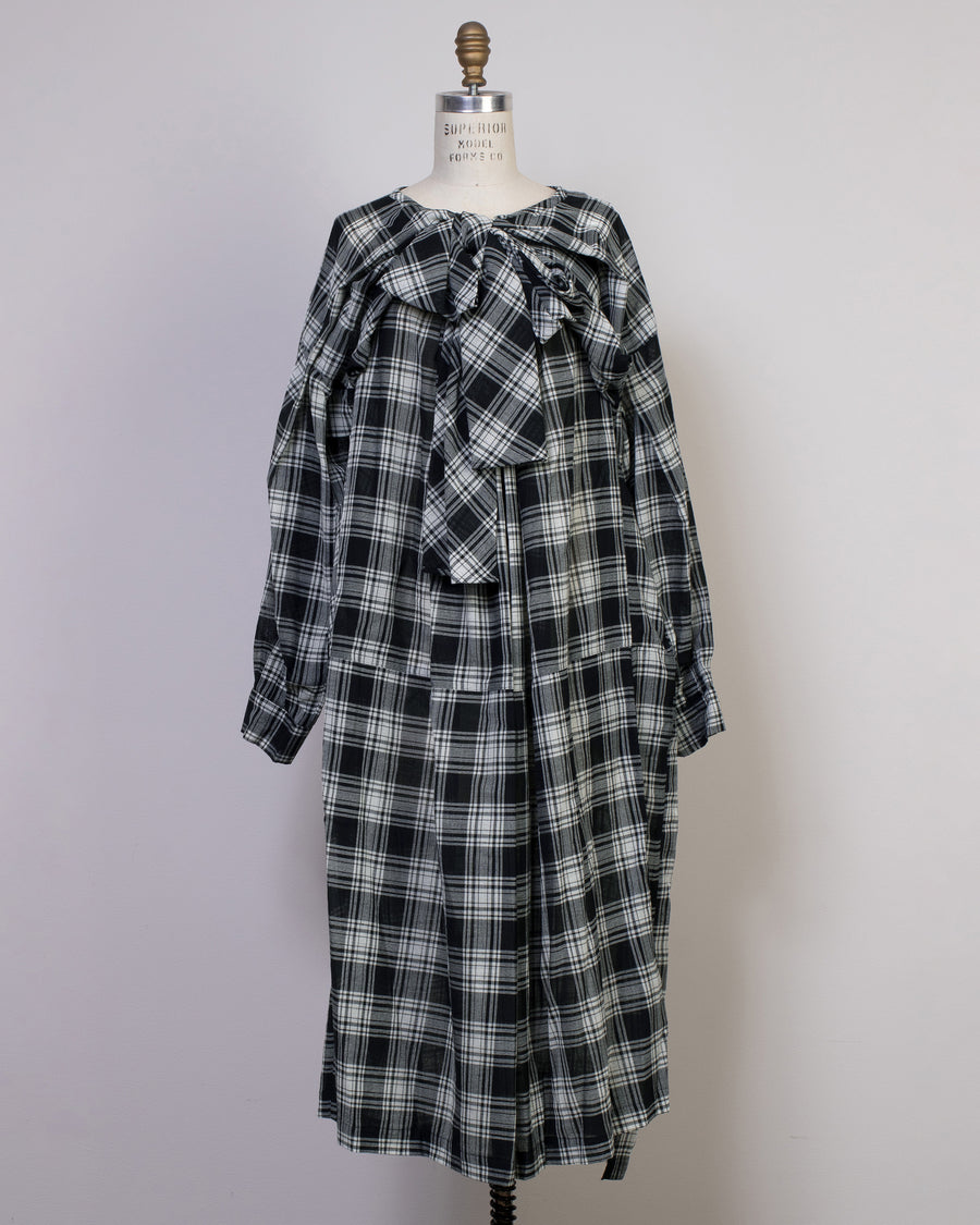 tartan dress with bow