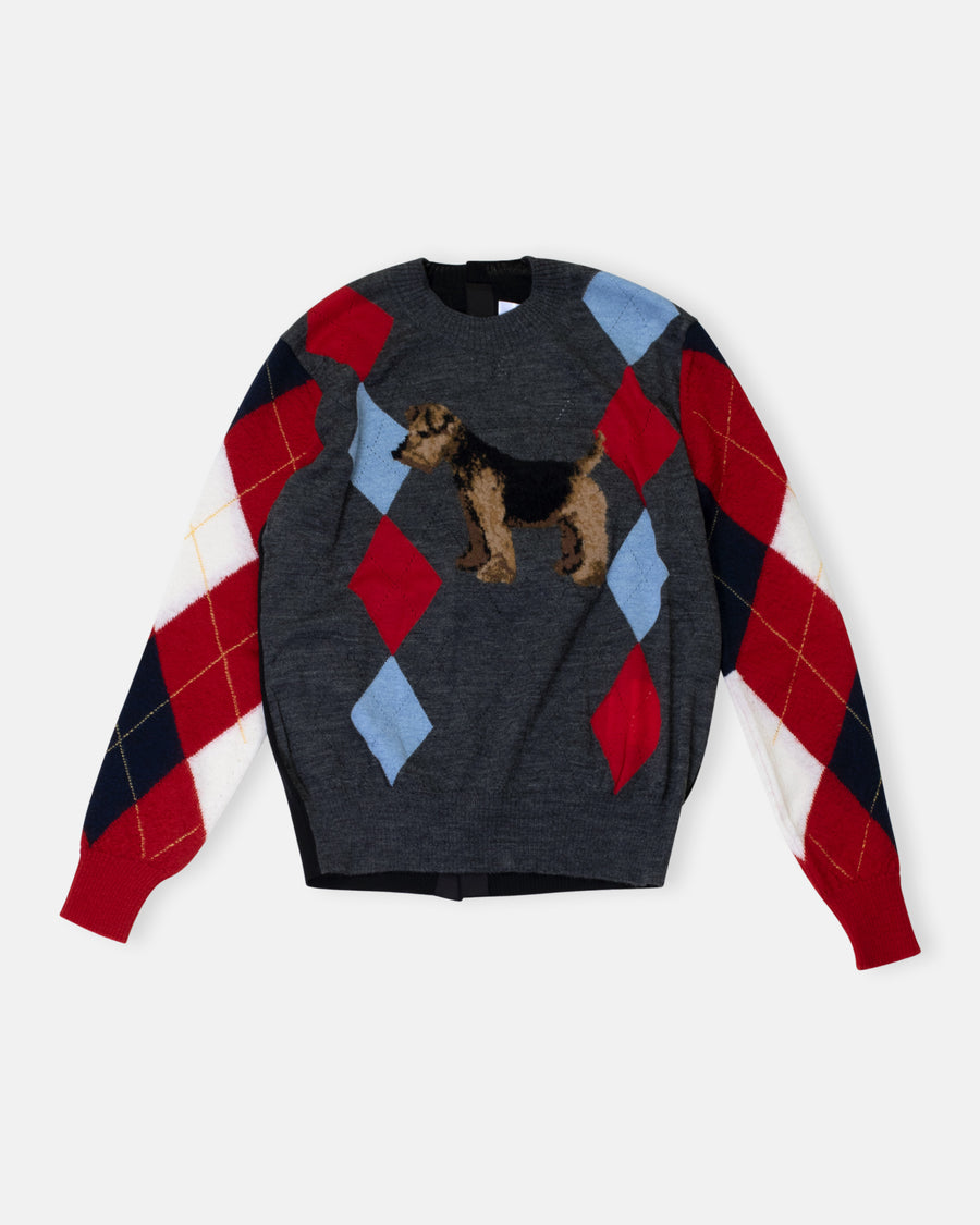argyle terrier sweater