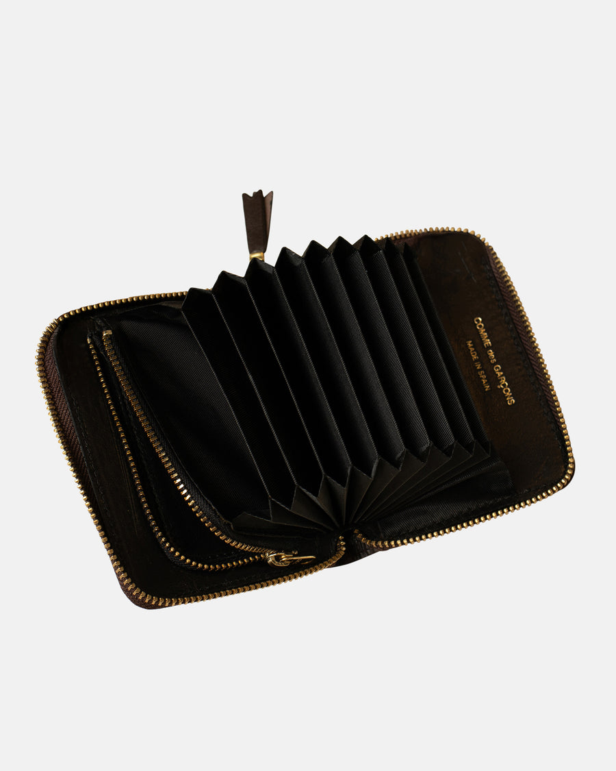 classic card slot zip around wallet