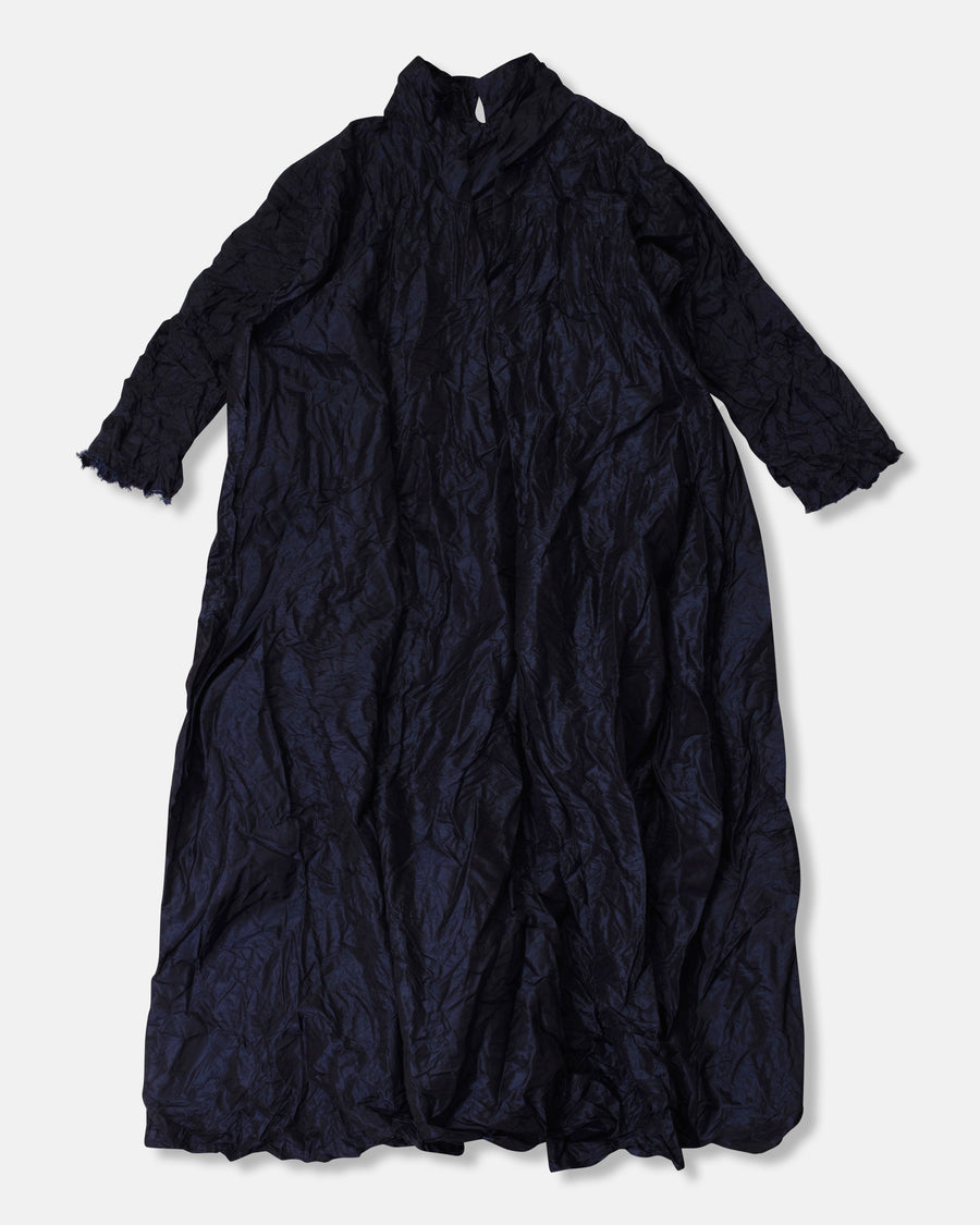 taffeta spicchi collared dress