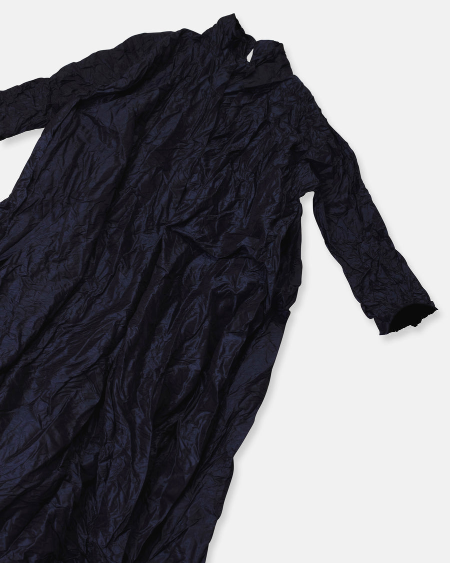 taffeta spicchi collared dress