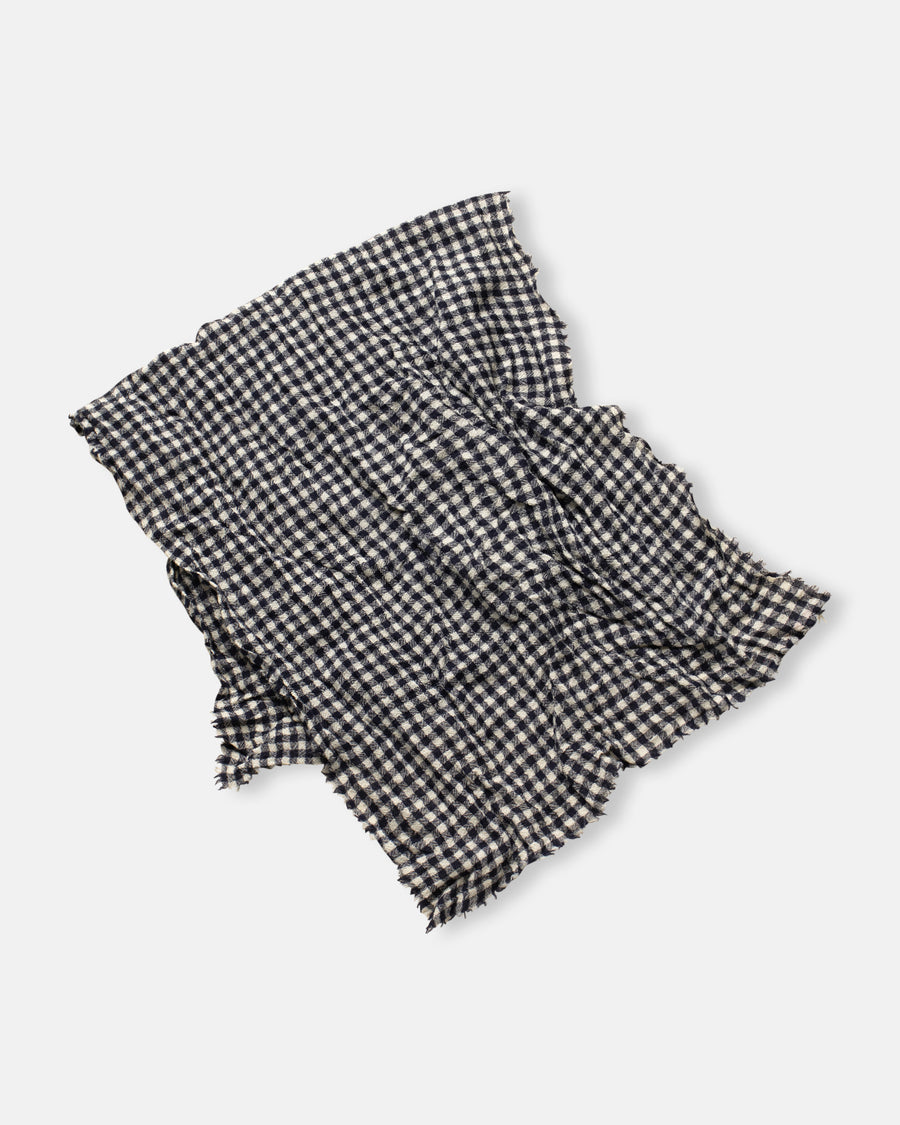 gingham check shawl