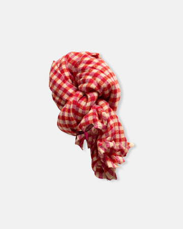 cashmere check pattern shawl
