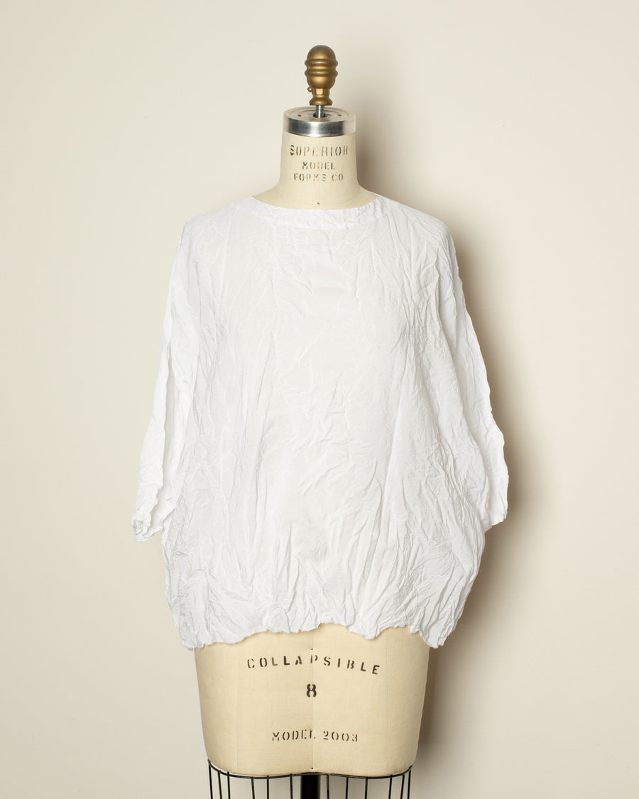 selvedge edge washed silk top