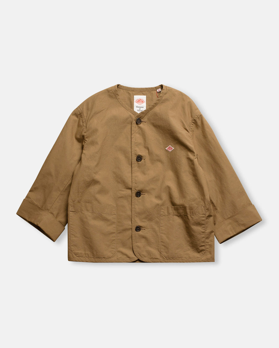 collarless chore jacket