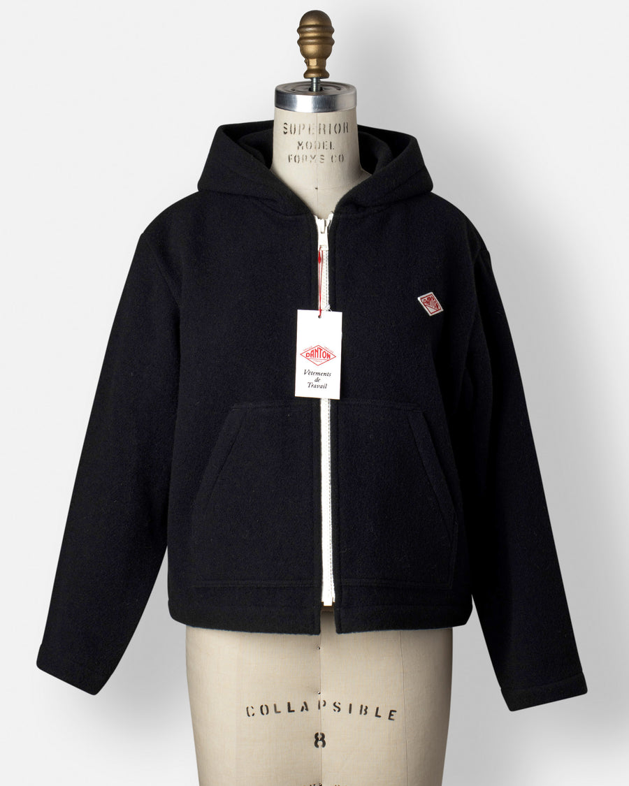 wool pile hoodie